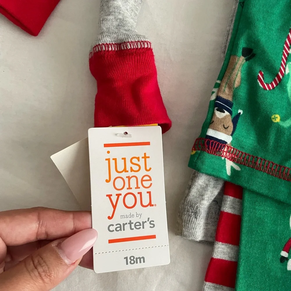 Carter’s Christmas Pajama Bundle | 2 Complete Pajama Sets | Size 18 Months | NWT
